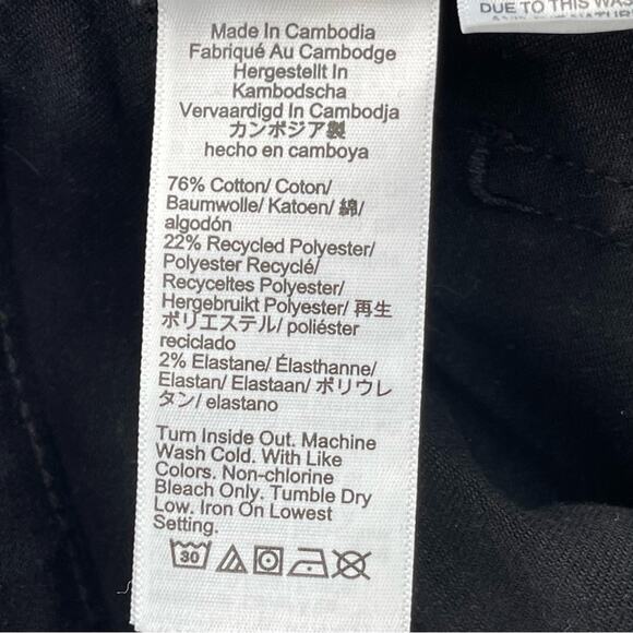 J. Crew Mid-Rise Flare Crop Jeans Deep Black Size 27 Stretch Boho Indie Casual - Picture 12 of 13